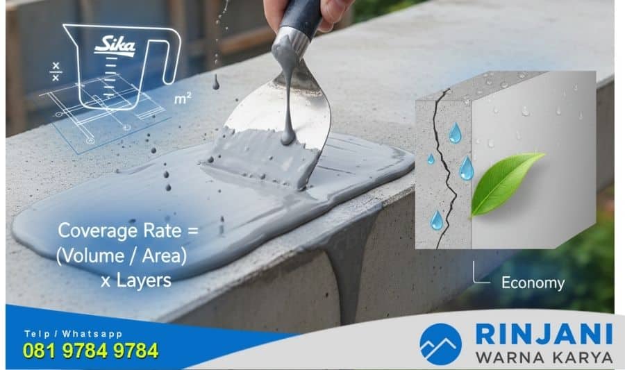 daya sebar waterproofing sika​